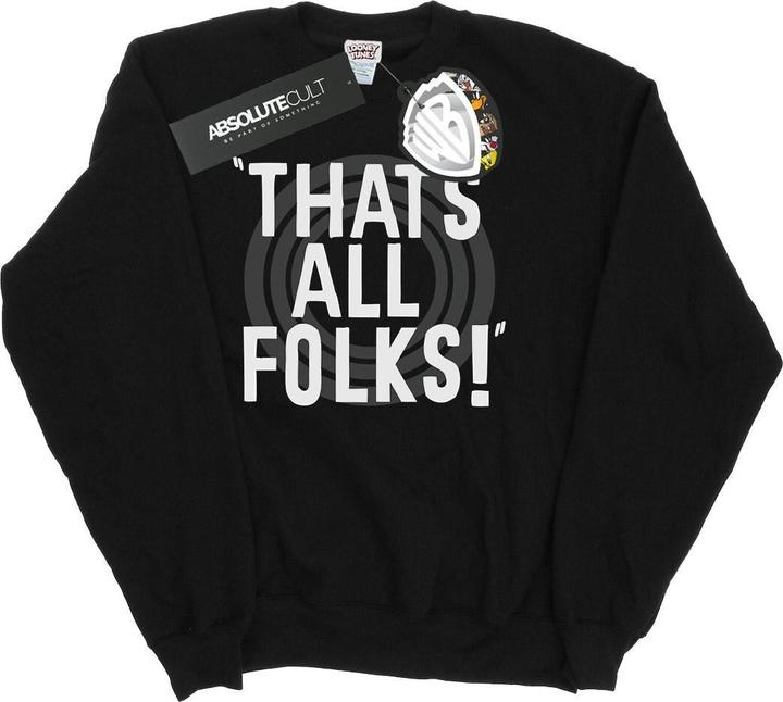 Immagine prodotto Looney Tunes That's All Folks Text Felpa Donna (M)
