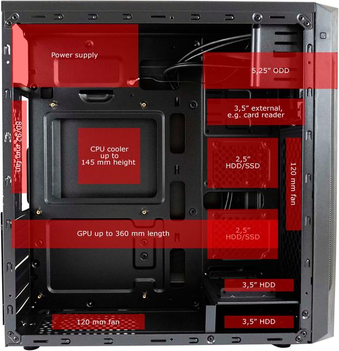 Actual product image LC-Power 7040B (ATX, mATX, Mini-ITX)