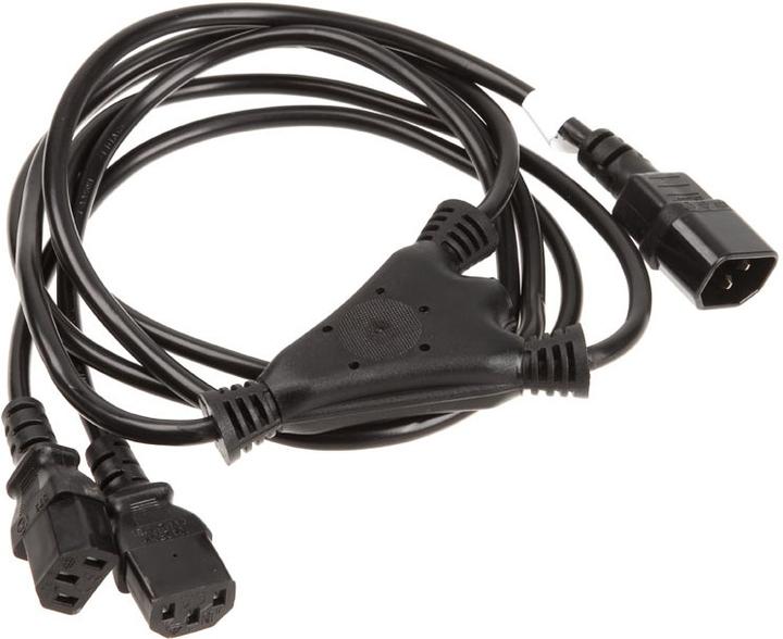 Produktbild InLine Y-Verteilerkabel, 1x Kaltgerätestecker zu 2x Kaltgerätebuchse (1.80 m, IEC 309)