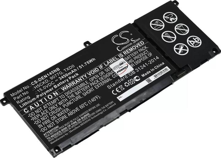 Image du produit AccuCell Batterie Dell Latitude 15 3510, Inspiron 15 5501, type H5CKD et autres (3450 mAh)