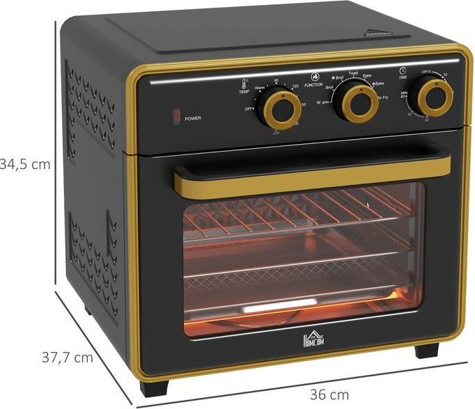 Image du produit Swisshandel24 Mini-four 20L, Four à pizza à chaleur tournante, Four à chaleur tournante avec plaque de cuisson