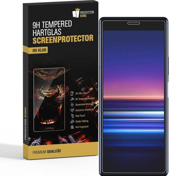 Actual product image Protectorking 1x real tempered 9H armoured glass 3D CLEAR (1 Piece, Sony Xperia 5)