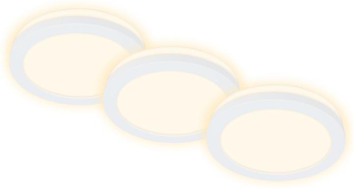 Actual product image Briloner LED recessed lights, set of 3, white, 3xLED board/3W (350 lm)