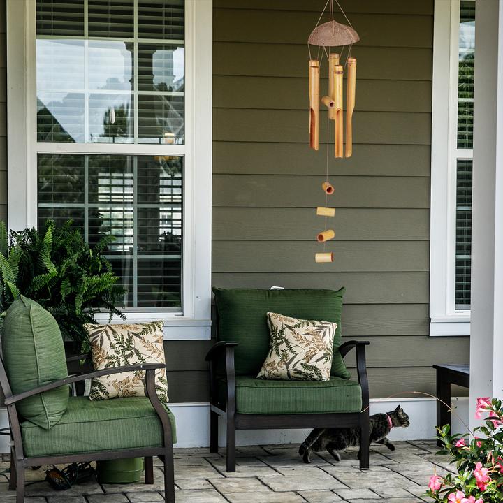 Actual product image Relaxdays Natural Wind Chimes, Bamboo Mobile