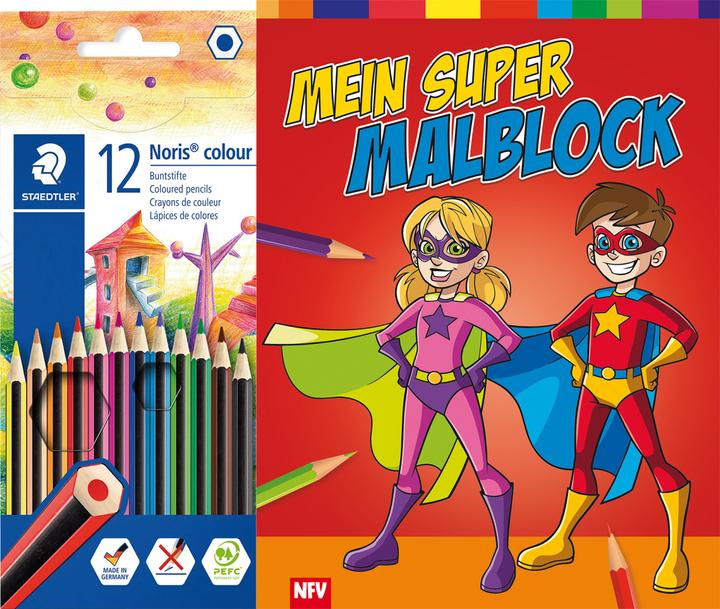 Immagine prodotto Il mio Super blocco da colorare con 12 pastelli Staedtler