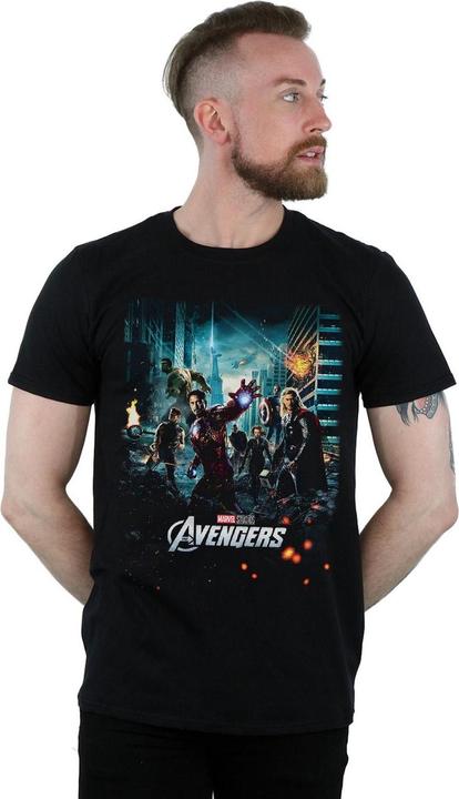 Actual product image Marvel Mens The Avengers Poster T-Shirt (5XL)