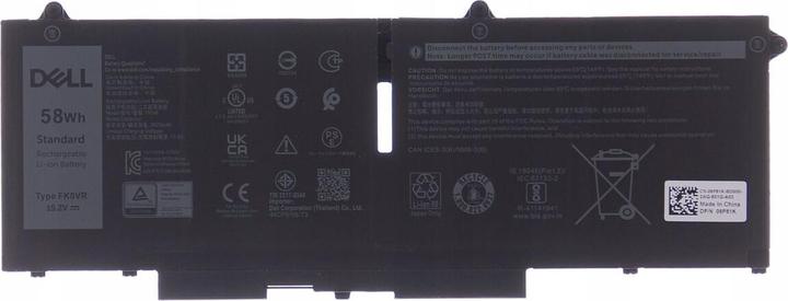 Image du produit Dell BTRY,PRI,58WHR,4C,LITH,BYD (4 cellules, 3625 mAh)