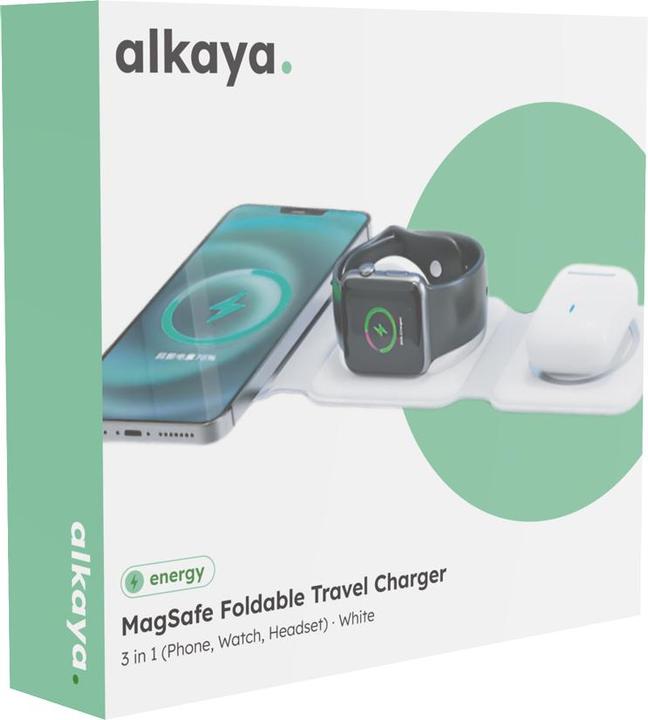 Produktbild Alkaya Flex Fold MagSafe Reise Ladegerät schwarz (15 W)