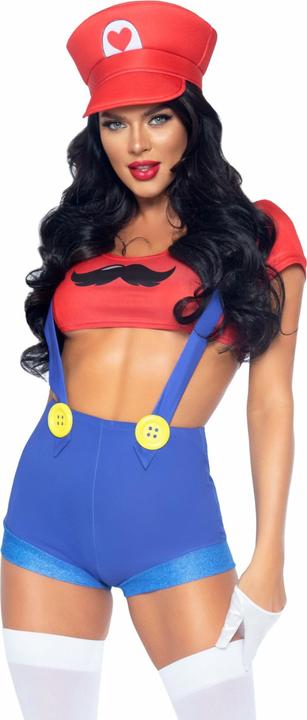 Produktbild Leg Avenue Sexy Kostãoem Mario Bros Rot/Blau M (M)