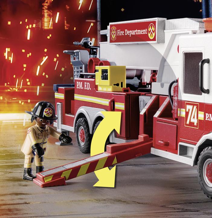 Produktbild Playmobil Feuerwehr-Fahrzeug: US Tower Ladder (70935, Playmobil City Action)