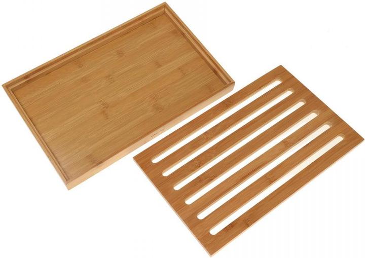 Actual product image Kinghoff BREAD Cutting board with tray 37 x 23cm KH-1217
