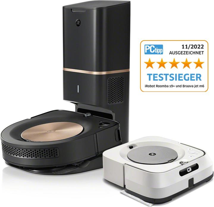 Actual product image iRobot Roomba s9+ and Braava jet m6