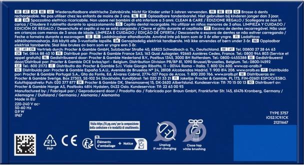 Actual product image Oral-B iO Series 2 (Oscillating toothbrush)