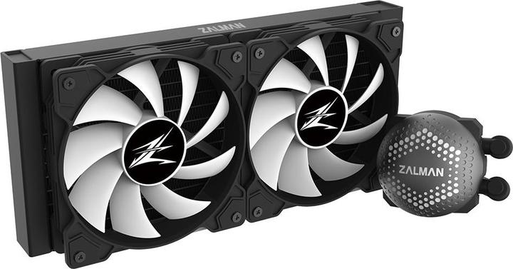 Actual product image Zalman ALPHA28 Black CPU Liquid Cooler 280mm Radiator 2 x 140 mm Fan ARGB pump Dual