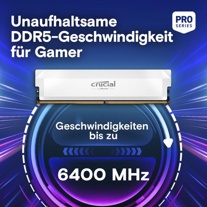 Image du produit Crucial CP2K16G64C38U5W (2 x 16GB, 6400 MHz, RAM DDR5, U-DIMM)