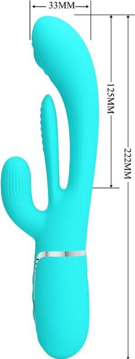 Actual product image Pretty Love - Shania Triple Rabbit Multifunktionsvibrator 3 In 1 Blau