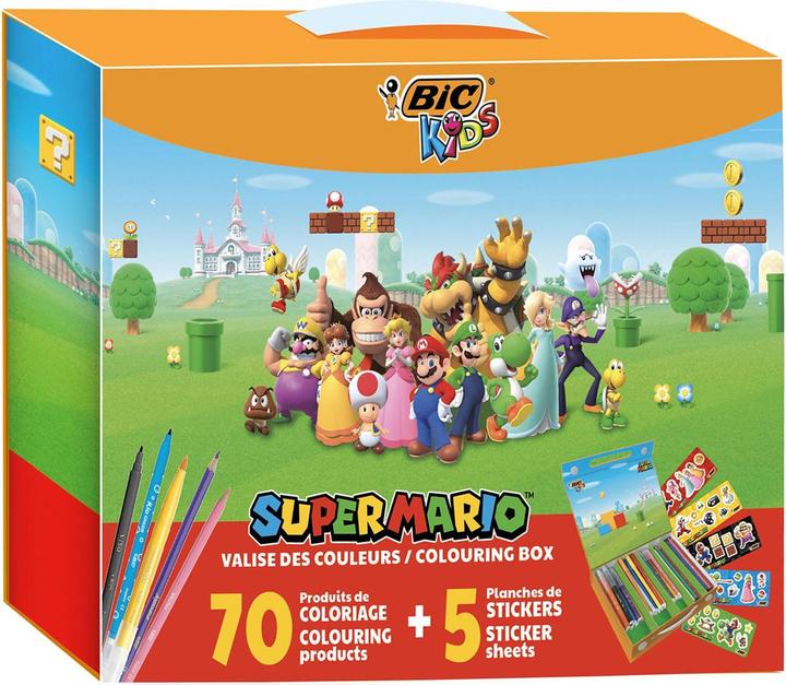 Actual product image Bic Kids Super Mario Color Case, 70-pcs.