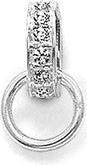 Produktbild Hermex Verbindungsstück Charm Anhänger Strass versilbert - Silbrig (Metalllegierung)
