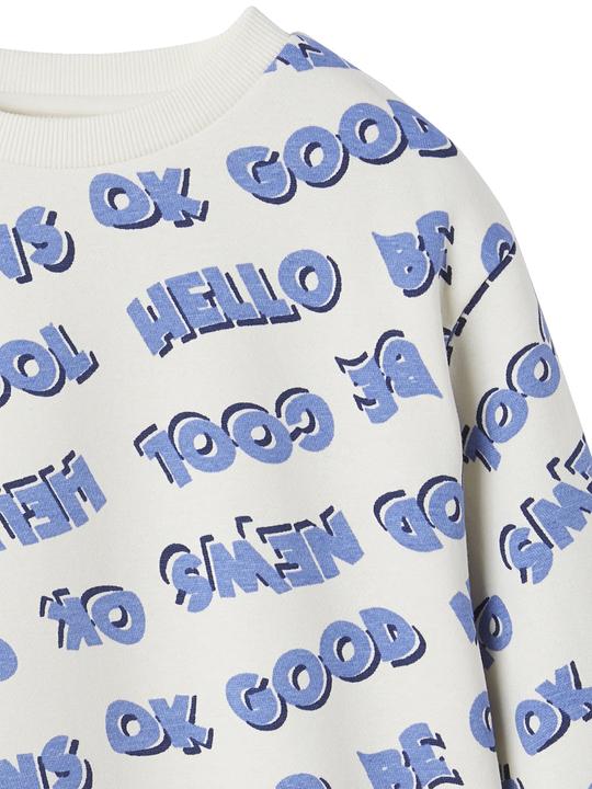 Actual product image Vertbaudet Boys' sweatshirt with XXL lettering, recycled polyester (158)