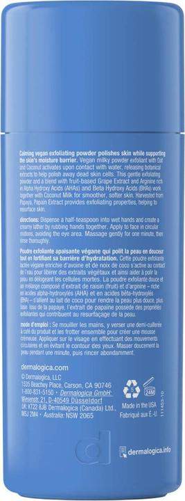 Immagine prodotto Dermalogica Latte quotidiano Esfoliante in polvere calmante a base di avena (Esfoliazione)