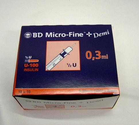 Image du produit BD U100 Seringues à insuline (Seringue d'insuline)