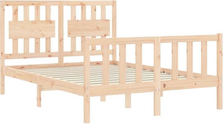 Actual product image VidaXL Massivholzbett mit Kopfteil 140x200 cm (140 x 200)