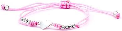 Beneto Drawstring pink kabbalah heart bracelet AGB541