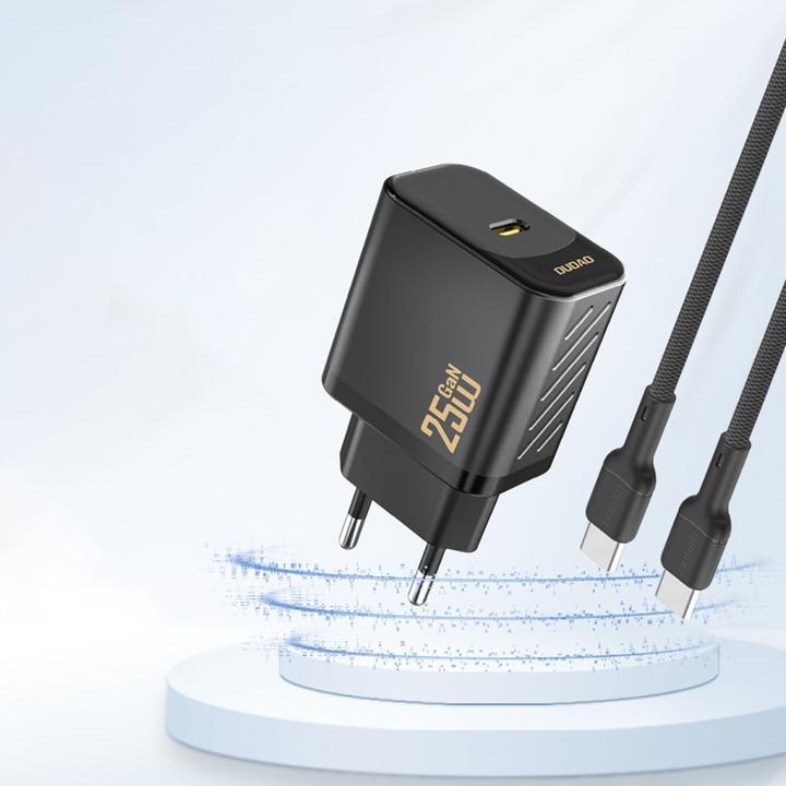 Actual product image Dudao A27EU 25W GaN Charger Black (25 W)