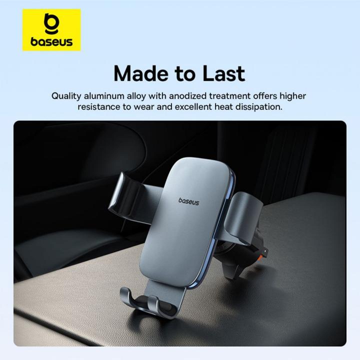 Image du produit Baseus Support de ventilation pour voiture par gravité Metal Age 3 BS-CM028 - gris