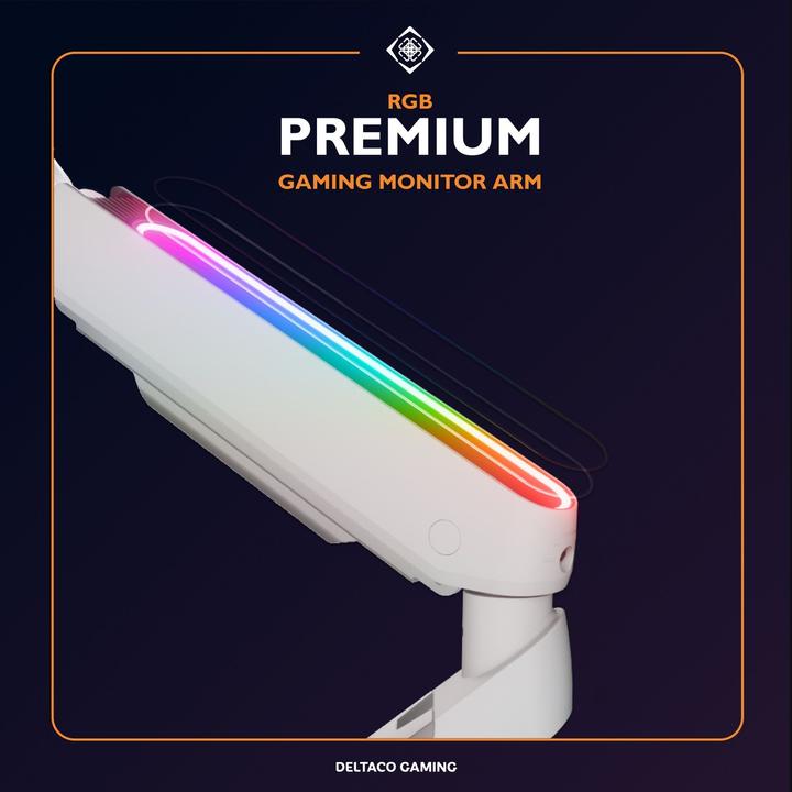 Produktbild Deltaco Gaming RGB - Single Arm Monitorhalterungen (Tisch, 32")