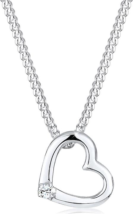 Elli Herz Anhänger (925 Silber, 45 cm)