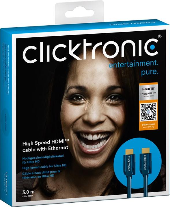 Actual product image clicktronic HDMI (Type A) - HDMI (Type A) (3 m, HDMI)