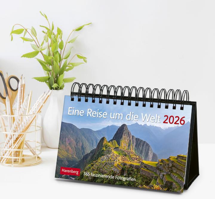 Actual product image Harenberg Eine Reise um die Welt Premiumkalender 2026 - 365 faszinierende Fotografien (23 x 17 cm, Hardcover, German)