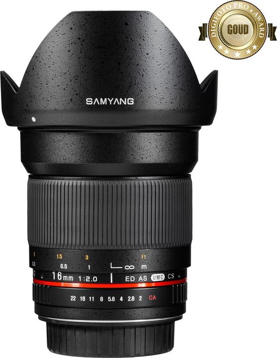 Image du produit Samyang 16mm f/2 ED AS UMC CS - Nikon F (Nikon DX, Nikon F, APS-C / DX)