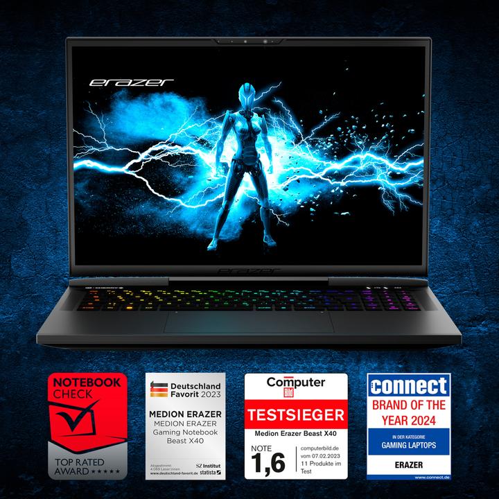 Image du produit Medion Erazer Beast X40 i9 32 N W11H 30035230 (17.01", Intel Core i9-13900HX, 64 Go, 2000 Go, DE)