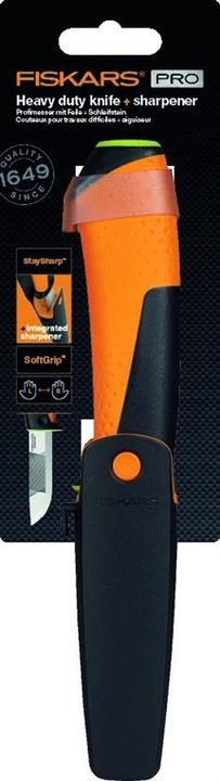 Produktbild Fiskars Hochleistungsmesser inklusive Holster mit integriertem Messerschärfer, Gesamtlänge: 21,9 cm (21.90 cm)