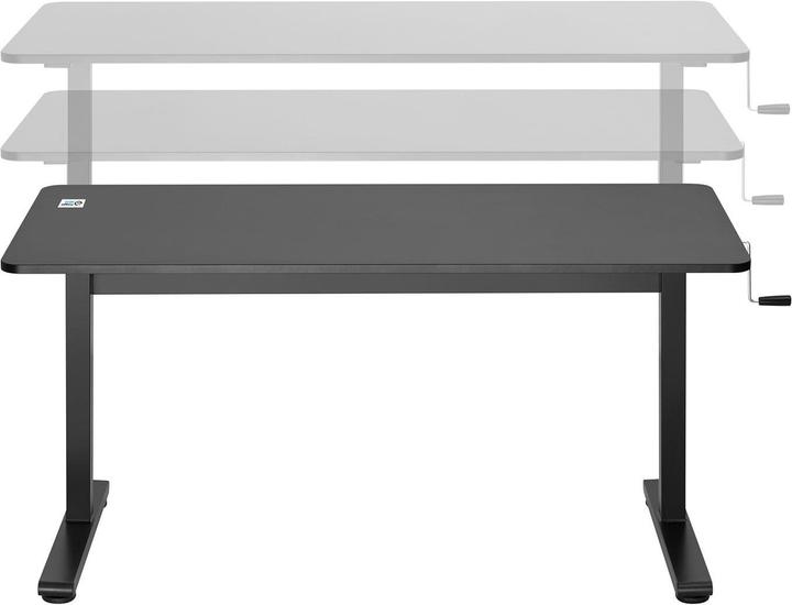 Produktbild Ergo Office Handwriting desk height adjustment, max. 40 kg, max. height 117 cm, with worktop for sta (140 x 60 cm)