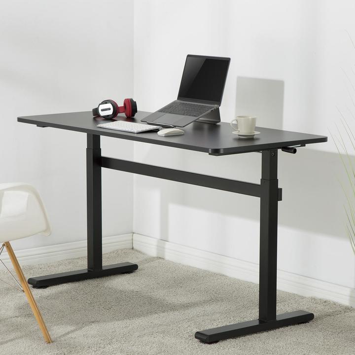 Produktbild Ergo Office Handwriting desk height adjustment, max. 40 kg, max. height 117 cm, with worktop for sta (140 x 60 cm)