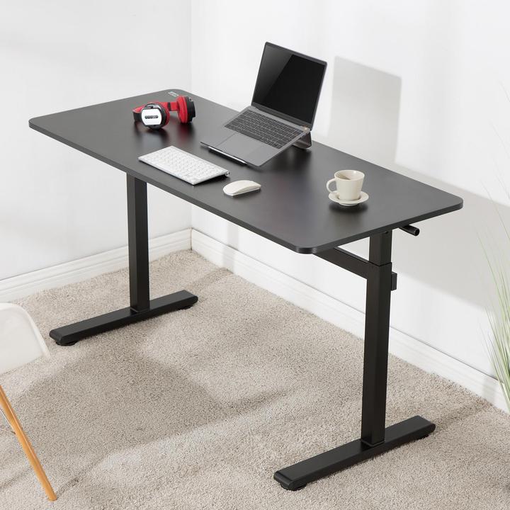 Produktbild Ergo Office Handwriting desk height adjustment, max. 40 kg, max. height 117 cm, with worktop for sta (140 x 60 cm)