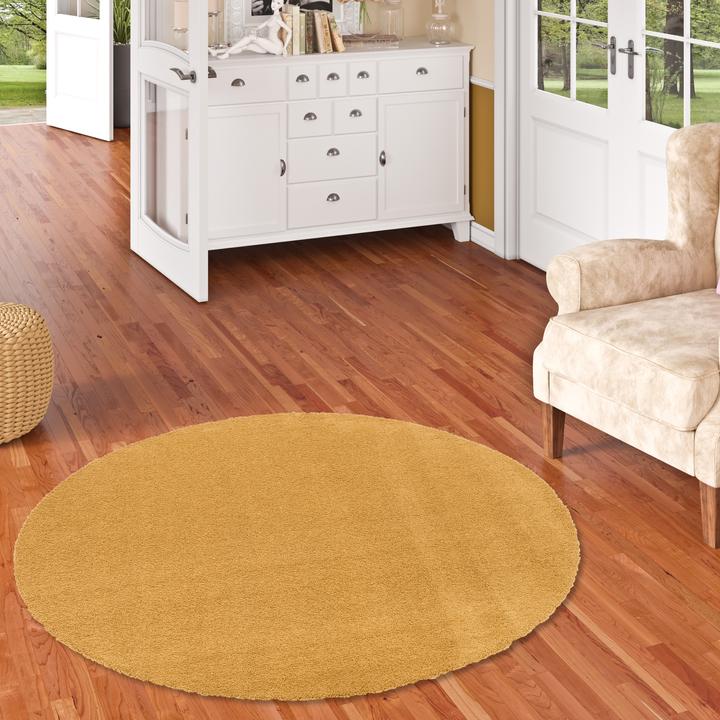 Image du produit Snapstyle Ronde de luxe en velours de tapis hirsute (Ø 100 cm)