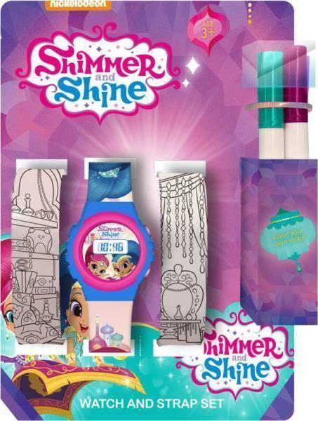 Actual product image Kids Euroswan Children's Euroswan digital watch set with shine and gloss and ribbons SH17056