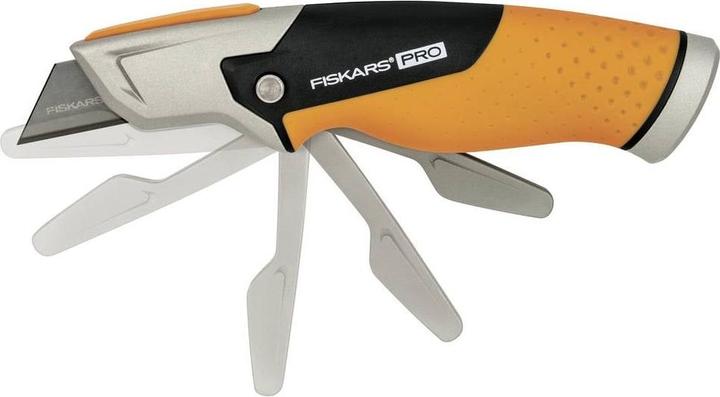 Produktbild Fiskars Universalmesser mit feststehender Klinge, Länge 18,2 cm, Rostfreier Stahl/Kunststoff, Schwar (Cutter)
