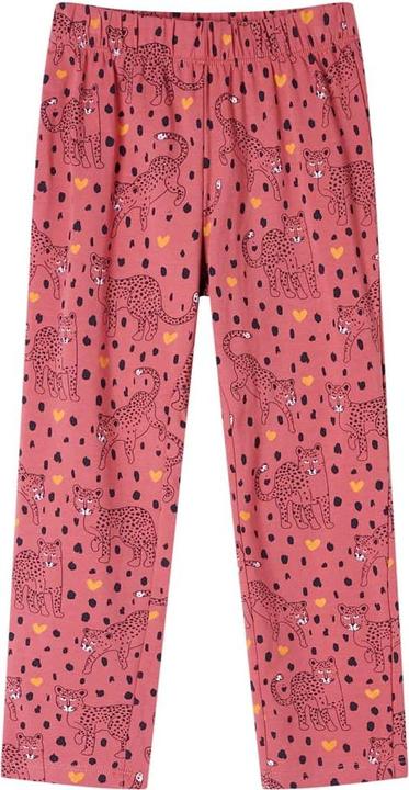 Produktbild VidaXL Kinderpyjama mit Langen Ärmeln Altrosa 140,Material: 95 (140)