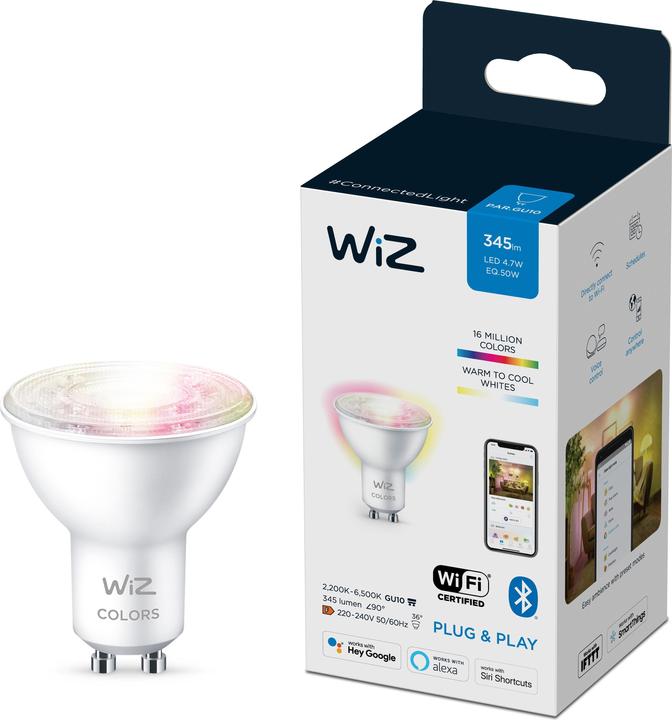 Image du produit WiZ Par16 (GU10, 4.90 W, 345 lm, 1 x, F)