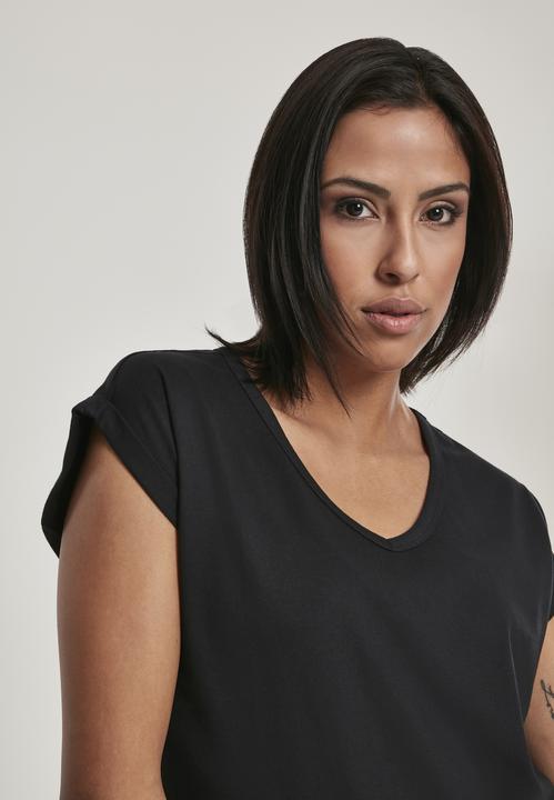 Image du produit Urban Classics Ladies Round V-Neck Extended Shoulder Tee (XXL)