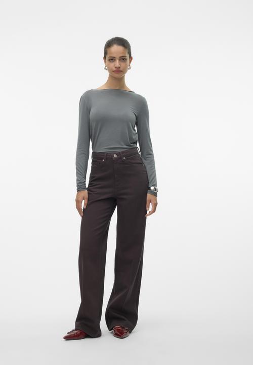 Actual product image Vero Moda VMTESSA Hohe Taille Weiter Beinschnitt Jeans Weit geschnitten (W25/L32)
