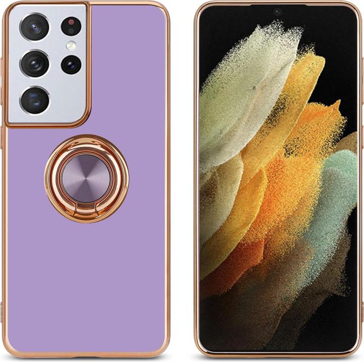 Actual product image Cadorabo Case for Samsung Galaxy S21 ULTRA in TPU with camera protection and ring LM089 Style (Samsung Galaxy S21 Ultra)