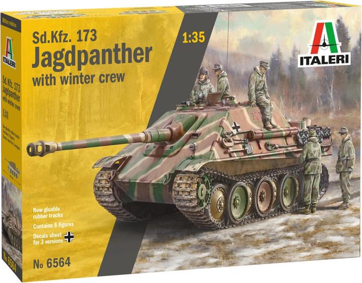 Actual product image Italeri 1:35 Sd.Kfz.173 Jagdpanther+winter crew