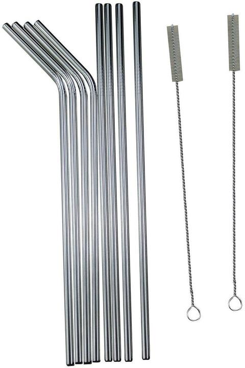 FTM Strohhalm Stainless 8 Stück, Silber (8 x)
