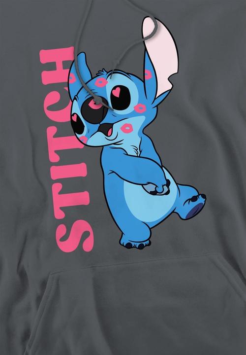 Actual product image Lilo & Stitch Mens Covered In Kisses Hoodie (XXL)